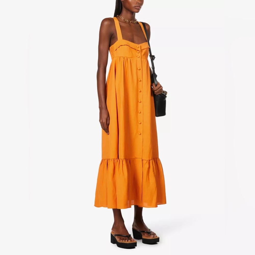 Sandro Tulipe gathered midi dress